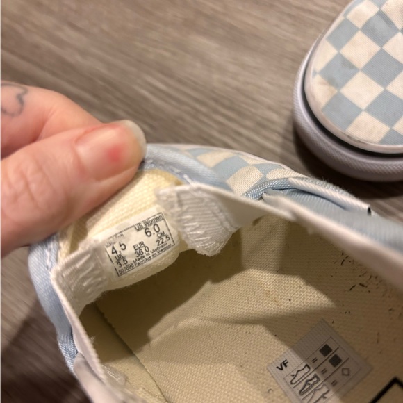Vans Shoes - Blue and White Checkered Slip-Ons - Picture 4 of 4